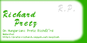 richard pretz business card